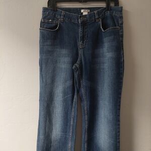 Harold's Blue Denim Jeans Embellished‎ Back Pockets Flare Bootcut Size 12 Womens
